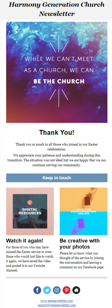 Get a newsletter Easter Newsletter Template