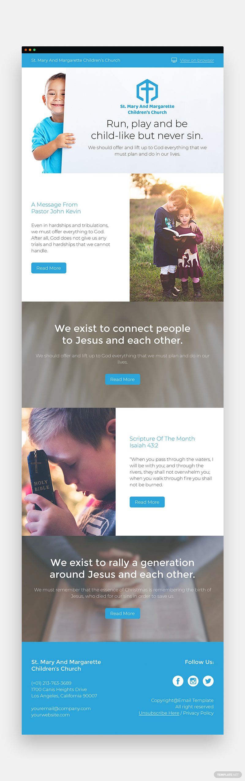 church newsletter templates pastoral messages