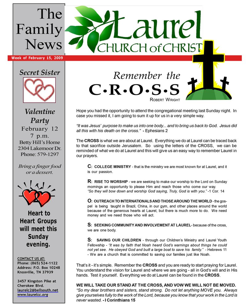 Free Church Newsletter Templates Word