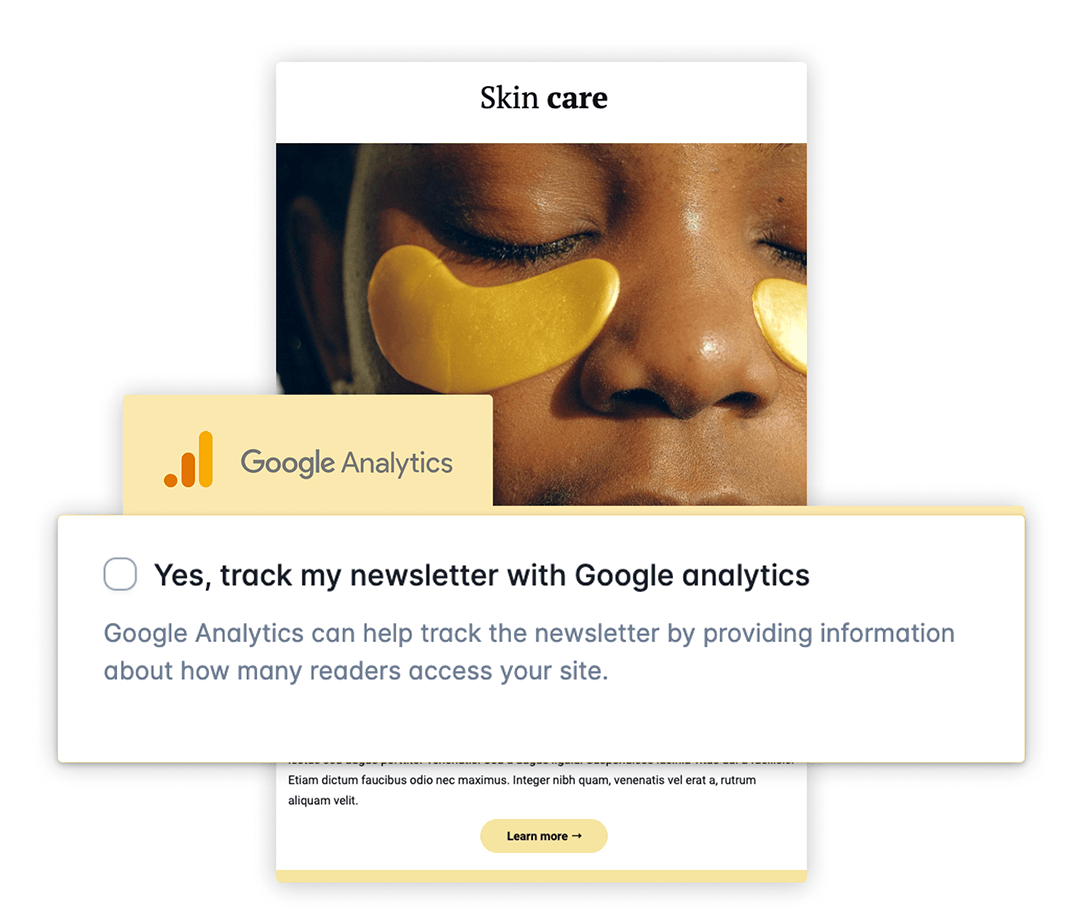 Complement Get a Newsletter with Google Analytics
