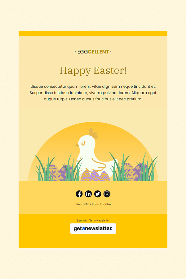 Easter newsletter template