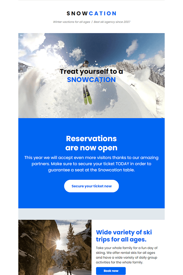 Winter vacation newsletter template