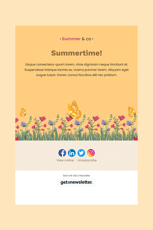 summer newsletter template