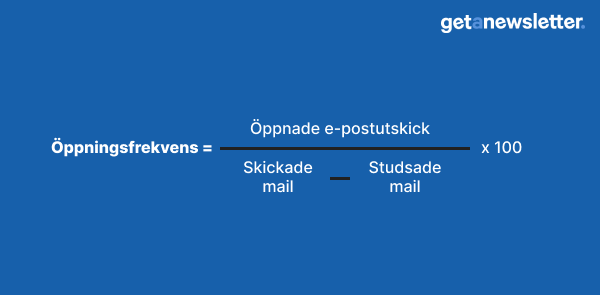 Formel för hur du räknar ut öppningsfrekvens för nyhetsbrev och e-postmarknadsföring