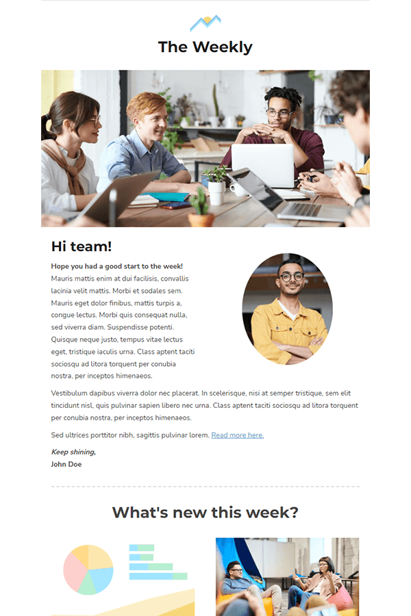 Information newsletter template