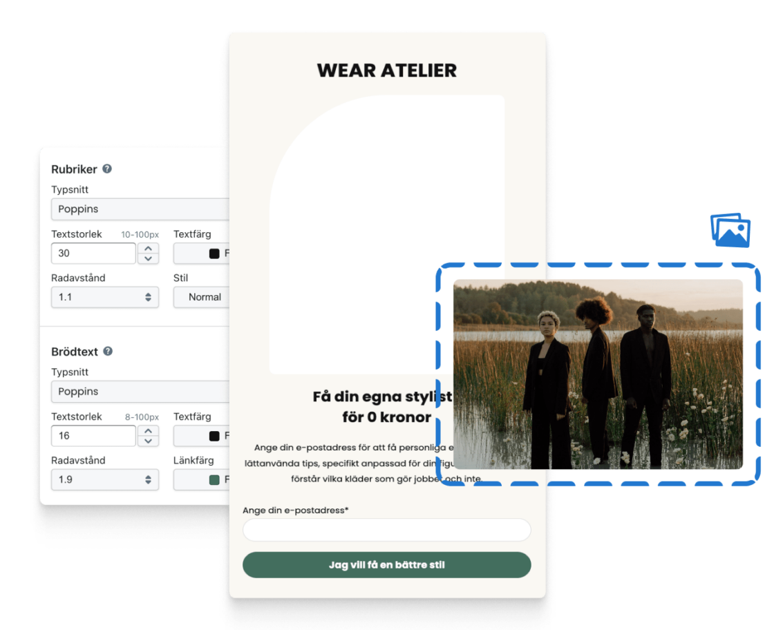 Anpassningsbara prenumerationsformulär