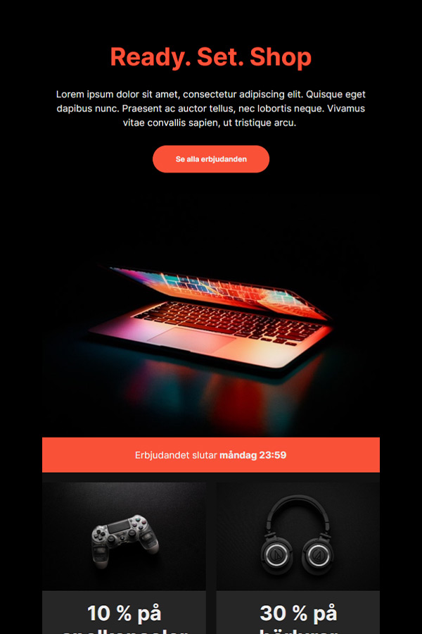 Newsletter template for electronics
